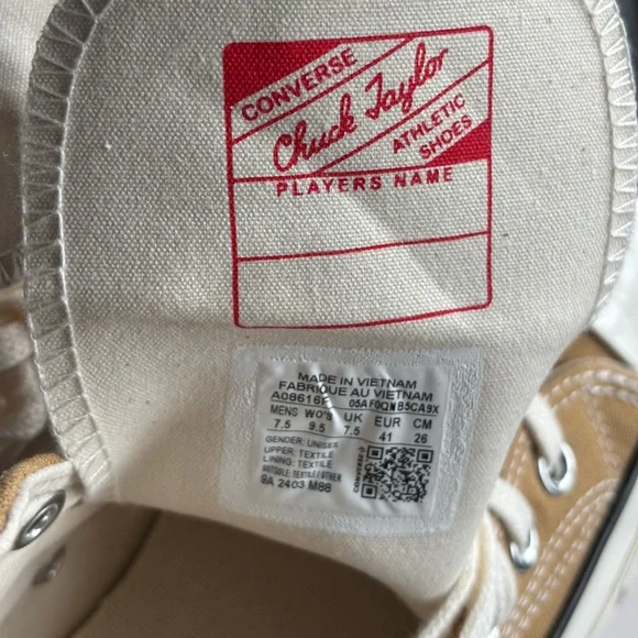 Converse Chuck 70 canvas high top shoes unisex sneaker in copper NWOT9.5